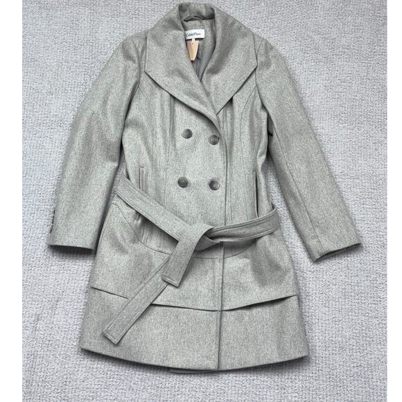 Calvin Klein Women's Gray Wool Blend Coat Size 8 #63259 - Picture 1 of 3